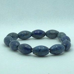 Large Blue Bead Fashion Stretch Bracelet